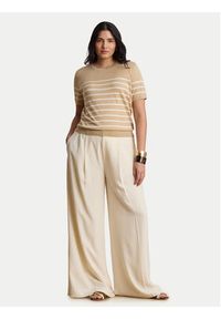 Lauren Ralph Lauren - LAUREN RALPH LAUREN T-Shirt Eyelah 200P13973002 Beżowy Regular Fit. Kolor: beżowy. Materiał: syntetyk #2