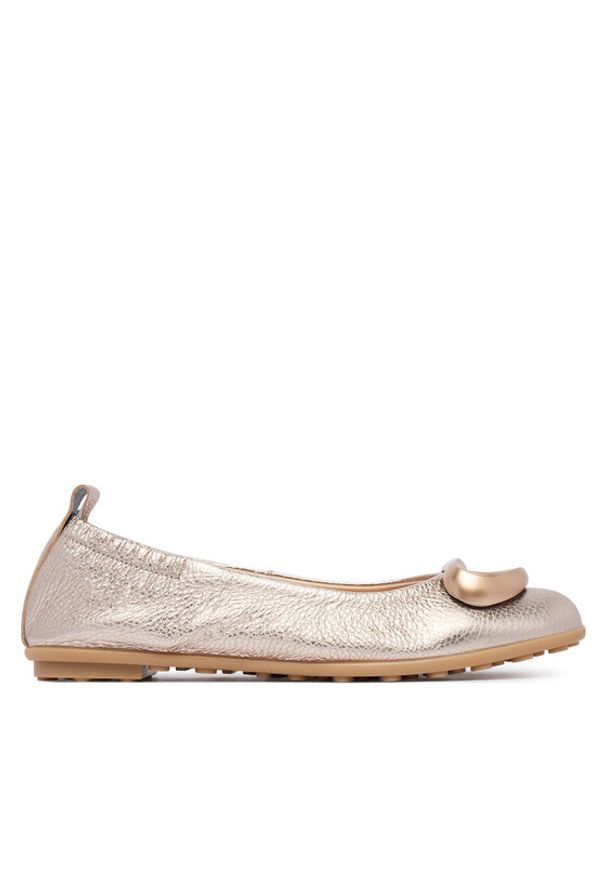 Hispanitas Baleriny HV263931 C002 Złoty. Kolor: złoty. Materiał: skóra