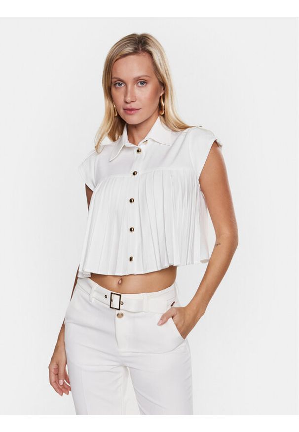 Liu Jo Koszula WA3205 T3324 Écru Relaxed Fit. Materiał: syntetyk