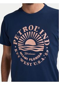 Petrol Industries T-Shirt M-1050-TSR127 Granatowy Regular Fit. Kolor: niebieski. Materiał: bawełna #8
