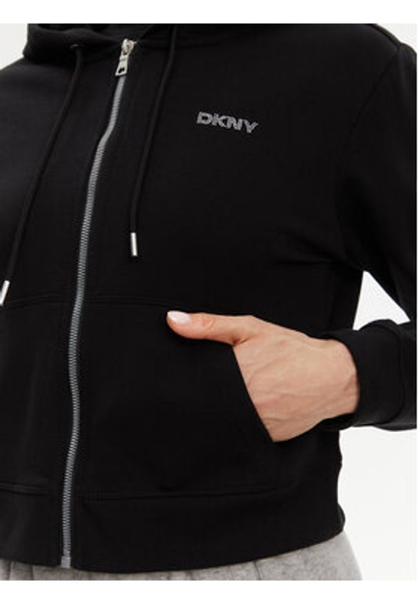 DKNY Sport Bluza DP5J9588 Czarny Regular Fit. Kolor: czarny. Materiał: bawełna, syntetyk. Styl: sportowy