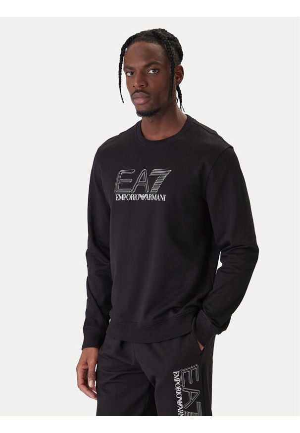 EA7 Emporio Armani Bluza 7M001312 AF13512 UC001 Czarny Regular Fit. Kolor: czarny. Materiał: bawełna
