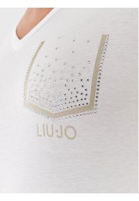 Liu Jo Sport T-Shirt TF3297 J6040 Écru Regular Fit. Materiał: bawełna. Styl: sportowy #4