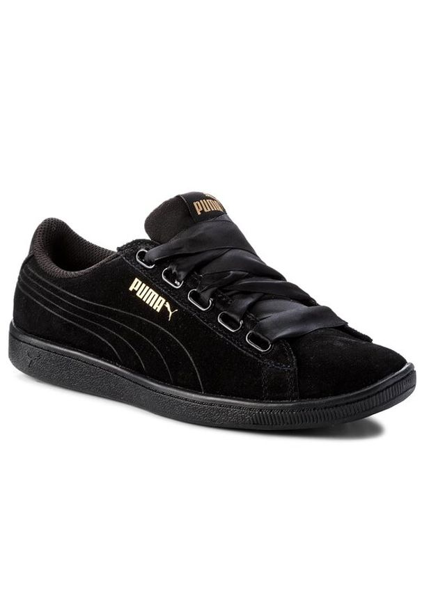 Puma Sneakersy Vikky Ribbon S 366416 01 Czarny. Kolor: czarny. Materiał: zamsz, skóra. Model: Puma Vikky