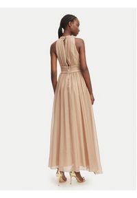 Morgan Sukienka koktajlowa 261-RFLAM Beżowy Regular Fit. Kolor: beżowy. Materiał: syntetyk. Styl: wizytowy #4