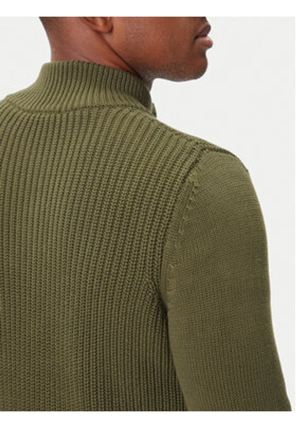Aeronautica Militare Sweter 252MA1572UL00409 Zielony Slim Fit. Kolor: zielony. Materiał: bawełna