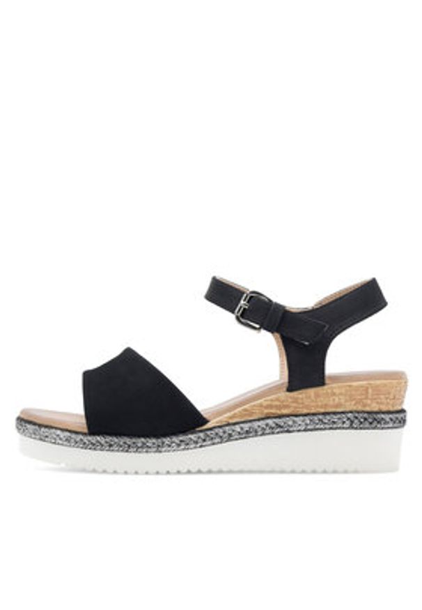 Clara Barson Espadryle WS2189-15 Czarny. Kolor: czarny. Materiał: skóra