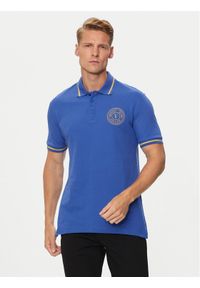 Versace Jeans Couture Polo 76GAGT02 Niebieski Regular Fit. Typ kołnierza: polo. Kolor: niebieski. Materiał: bawełna