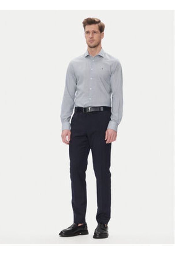 TOMMY HILFIGER - Tommy Hilfiger Koszula MW0MW39281 Niebieski Slim Fit. Kolor: niebieski. Materiał: bawełna