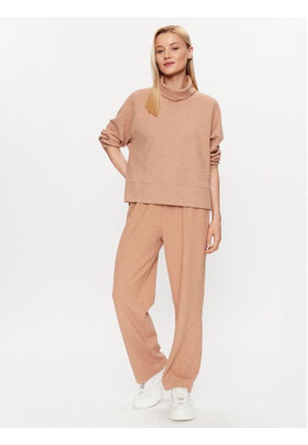 DKNY Sport Bluza DP3T9441 Brązowy Regular Fit. Kolor: brązowy. Materiał: bawełna, syntetyk. Styl: sportowy
