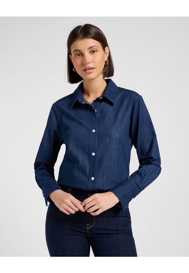 Lee - DAMSKA KOSZULA JEANSOWA LEE CLASSIC SHIRT NOT MY TYPE 112370960. Materiał: jeans