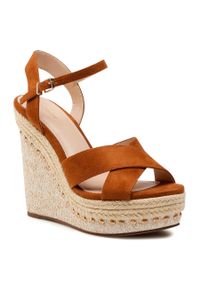 Espadryle DeeZee WYL2489-1 Brown. Kolor: brązowy. Materiał: materiał