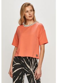 DKNY - Dkny - T-shirt piżamowy YI2422472. Kolor: pomarańczowy. Materiał: dzianina #1