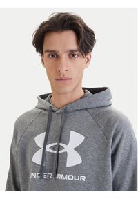 Under Armour Bluza Ua Rival Fleece Logo 1379758 Szary Loose Fit. Kolor: szary. Materiał: bawełna #5