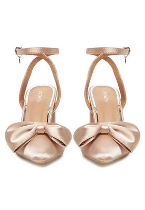 DeeZee Czółenka HTA917-2 Beżowy. Kolor: beżowy. Materiał: materiał