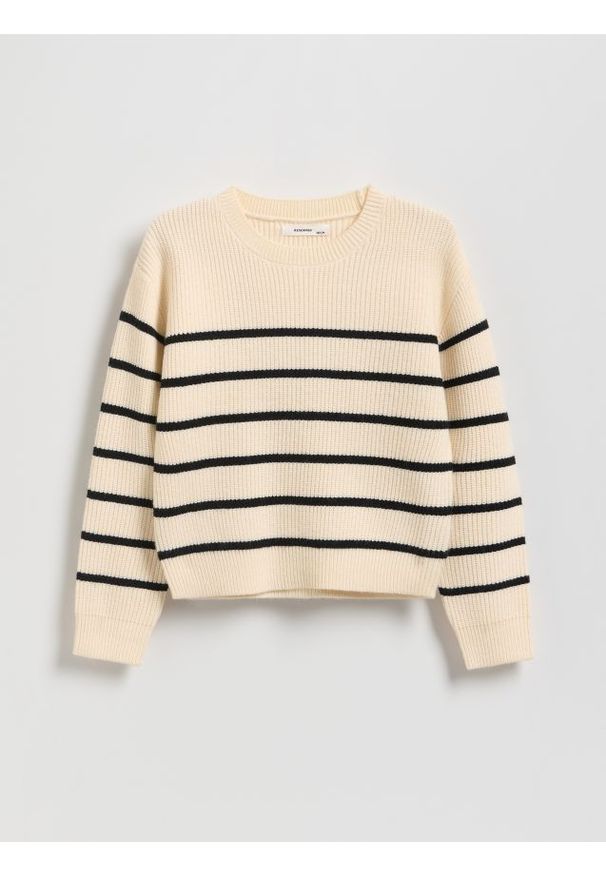 Reserved - Sweter z dodatkiem wiskozy - wielobarwny. Materiał: wiskoza