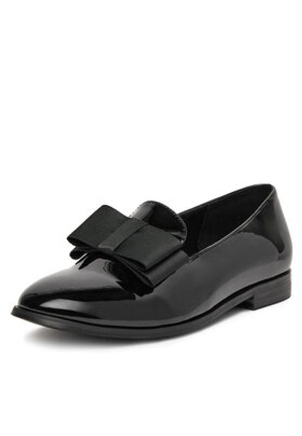 DeeZee Loafersy 20232-1 Czarny. Kolor: czarny. Materiał: skóra