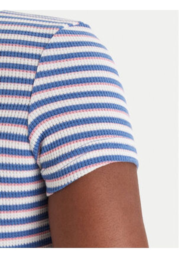 Roxy T-Shirt Bright Lights ERJKT04395 Niebieski Slim Fit. Kolor: niebieski. Materiał: bawełna