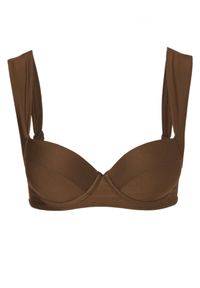 NOIRE SWIMWEAR - Top od bikini z efektem push-up Bronzite. Kolor: brązowy. Materiał: tkanina #5