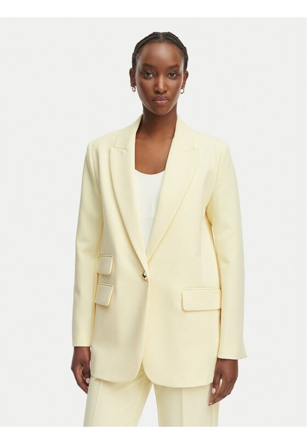 Morgan Marynarka 261-VADO.F Żółty Regular Fit. Kolor: żółty. Materiał: syntetyk