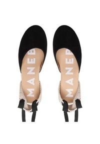 Manebi Espadryle Soft Suede Low Wedge Espadrilles K 1.0 WL Czarny. Kolor: czarny. Materiał: zamsz, skóra #2