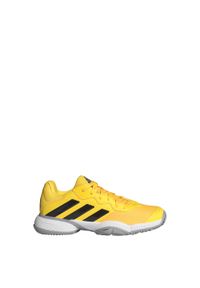 Adidas - Buty Barricade Tennis Kids. Kolor: czarny, szary, wielokolorowy, żółty. Materiał: materiał. Sport: tenis