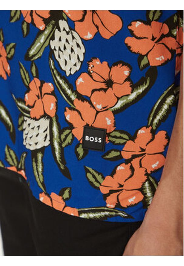 BOSS Koszula Beach 50535793 Niebieski Regular Fit. Kolor: niebieski. Materiał: wiskoza