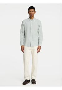 Selected Homme Koszula 16078867 Zielony Slim Fit. Kolor: zielony. Materiał: bawełna