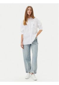 Calvin Klein Jeans Koszula LV047C143G Biały Relaxed Fit. Kolor: biały. Materiał: bawełna