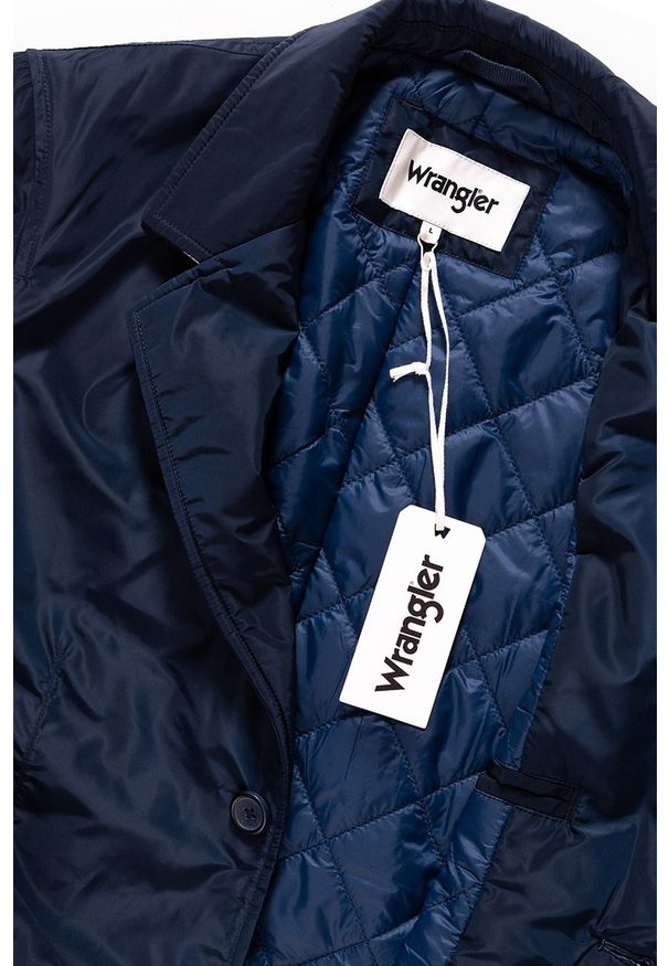 Wrangler - MĘSKA MARYNARKA WRANGLER BLAZER DARK NAVY W4742VMAE 112129035. Materiał: materiał