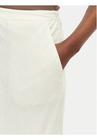 GANT - Gant Spódnica midi 4400231 Biały Regular Fit. Kolor: biały. Materiał: len #4