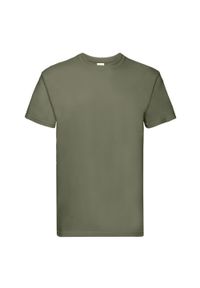 FRUIT OF THE LOOM - Koszulka Unisex Dla Dorosłych Super Premium. Kolor: zielony
