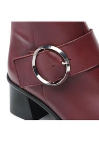 Lasocki Botki T003 Bordowy. Kolor: czerwony. Materiał: skóra #5