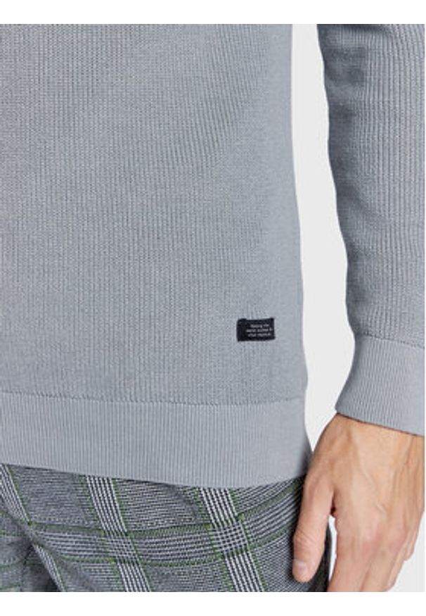Blend Sweter 20714337 Szary Regular Fit. Kolor: szary. Materiał: bawełna