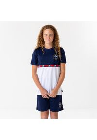 Francja FFF Strój. Kolor: niebieski, wielokolorowy, biały. Materiał: poliester. Sport: piłka nożna