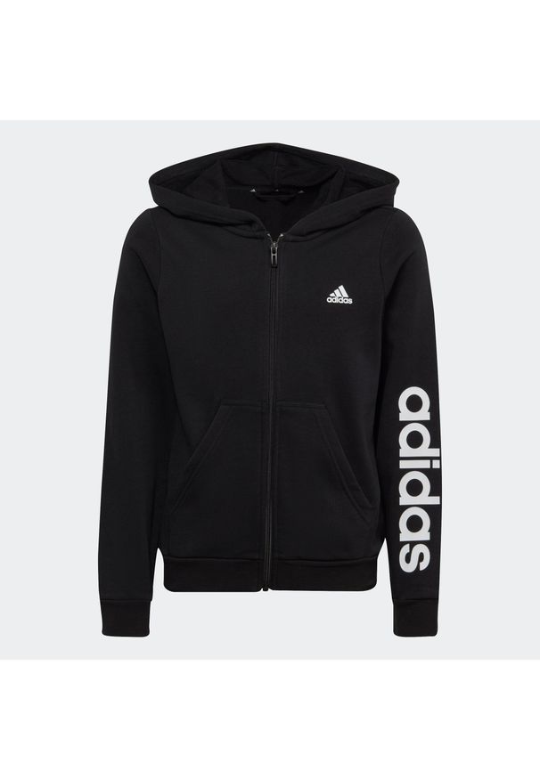 Adidas - Bluza z kapturem dziecięca ADIDAS. Typ kołnierza: kaptur. Materiał: materiał, bawełna, poliester