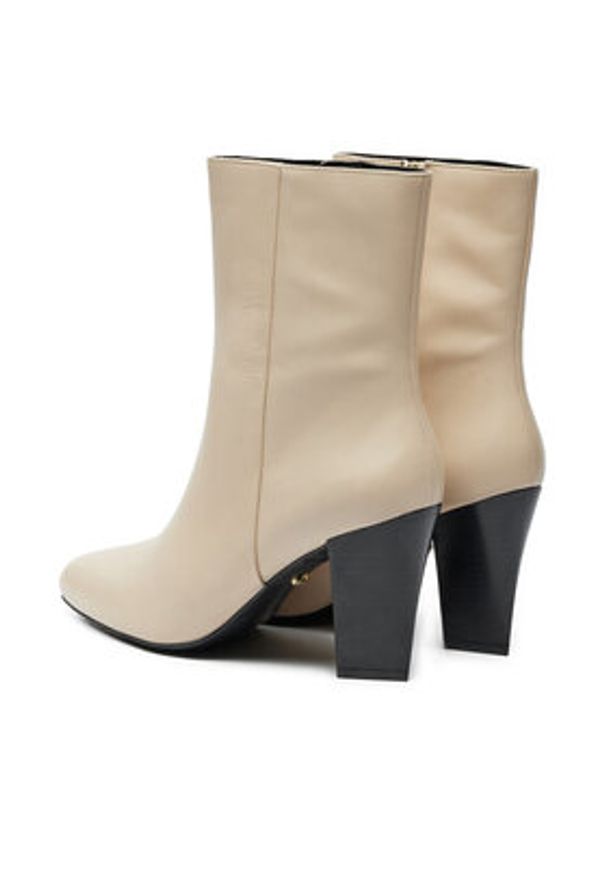 Gino Rossi Botki HAGA-116068 Écru. Materiał: skóra