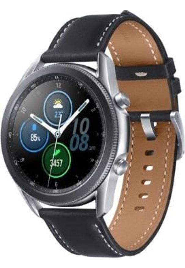 SAMSUNG - Smartwatch Samsung Galaxy Watch 3 Mystic Silver 45mm LTE Czarny (SM-R845FZSAEUE). Rodzaj zegarka: smartwatch. Kolor: czarny