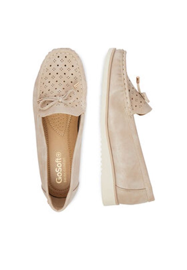 Go Soft Mokasyny CEO-MADDY WSS20690-01 Beżowy. Kolor: beżowy. Materiał: materiał