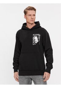 Calvin Klein Jeans Bluza Modern Metals Graphic J30J324626 Czarny Regular Fit. Kolor: czarny. Materiał: syntetyk, bawełna #1