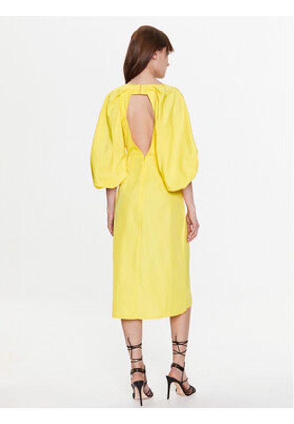 Silvian Heach Sukienka codzienna GPP23447VE Żółty Regular Fit. Okazja: na co dzień. Kolor: żółty. Materiał: syntetyk. Typ sukienki: proste. Styl: casual