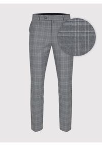Pako Lorente - PAKO LORENTE – Szare spodnie garniturowe w kratkę. Okazja: na komunię. Kolor: szary. Materiał: wiskoza, poliester. Wzór: kratka. Styl: elegancki