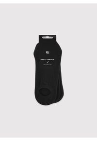 Pako Lorente - PAKO LORENTE - Czarne skarpetki stopki trójpak. Kolor: czarny. Wzór: gładki #4