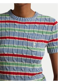 Polo Ralph Lauren Sweter 211965755001 Niebieski Slim Fit. Typ kołnierza: polo. Kolor: niebieski. Materiał: bawełna #4