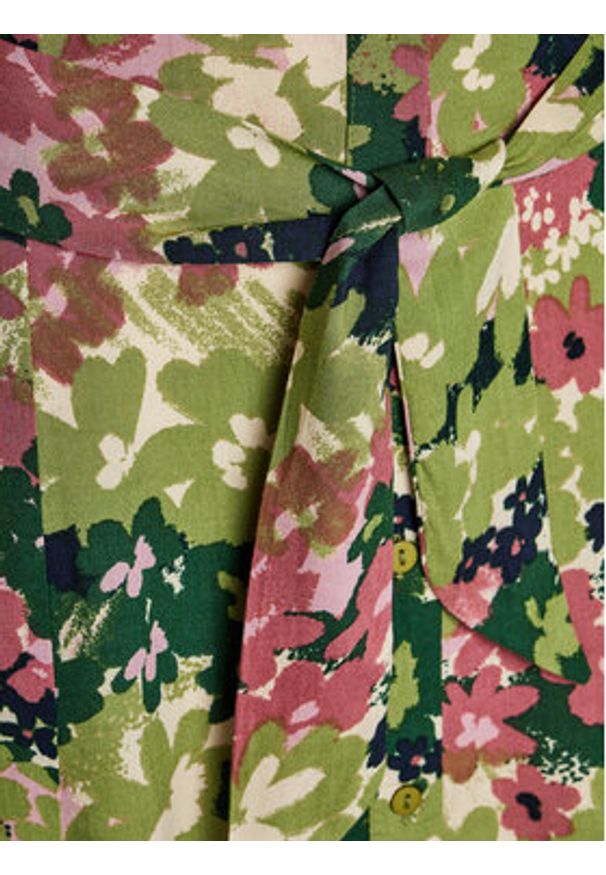 Pieces Sukienka koszulowa 17142593 Kolorowy Regular Fit. Materiał: wiskoza. Wzór: kolorowy. Typ sukienki: koszulowe