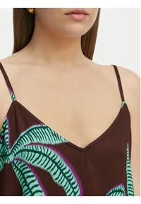 LOLA CASADEMUNT Top LS2615121 Brązowy Regular Fit. Kolor: brązowy. Materiał: wiskoza #5