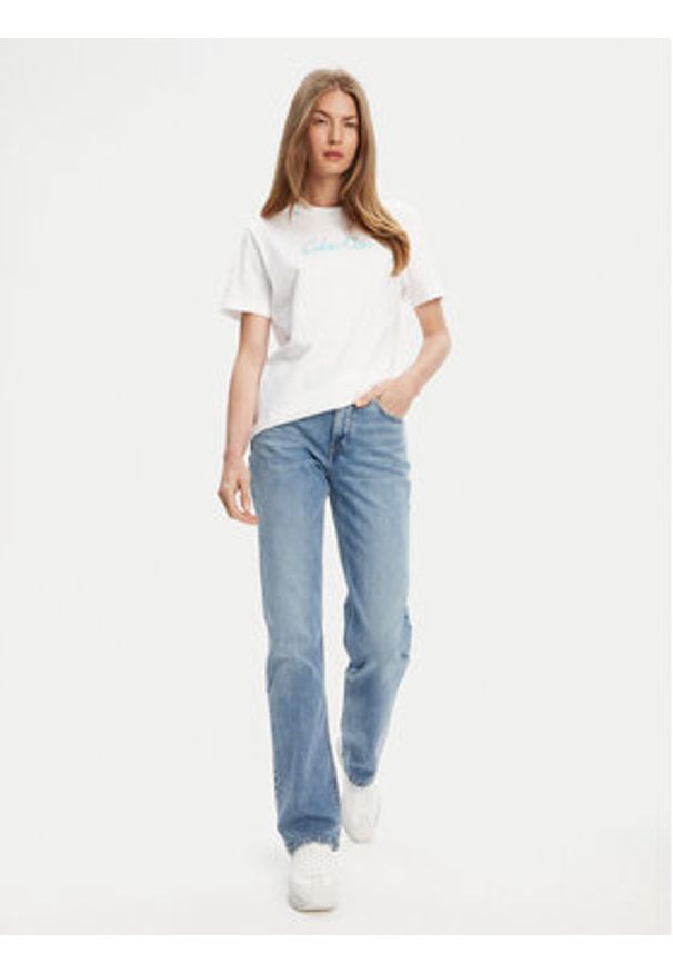 Calvin Klein Jeans Jeansy LV047B914G Niebieski Straight Fit. Kolor: niebieski