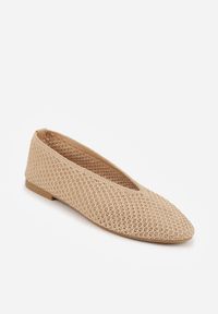 Born2be - Ciemnobeżowe Szydełkowe Balerinki VICES z Plecionki Wolfs. Okazja: na co dzień. Kolor: beżowy. Materiał: jeans, materiał. Szerokość cholewki: normalna. Styl: casual, elegancki #9