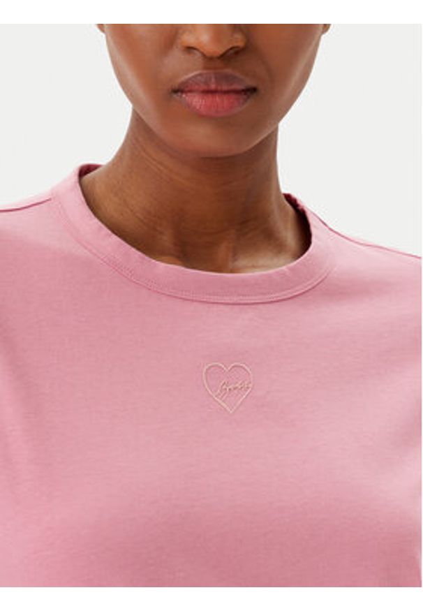 BOSS T-Shirt C_Elogo_21 50540260 Różowy Slim Fit. Kolor: różowy. Materiał: bawełna