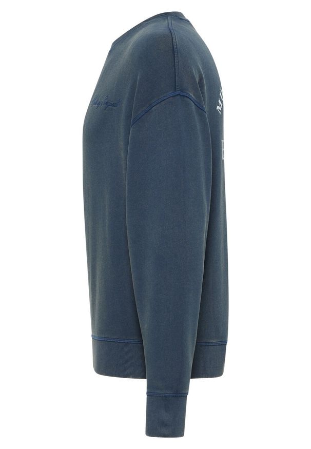 Mustang - MĘSKA BLUZA MUSTANG NADRUK Auburn Dress Blues 1014791 5334. Wzór: nadruk